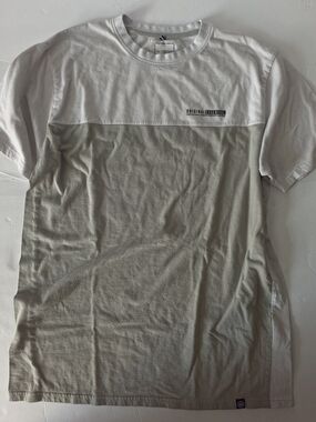 Original Essentials Two-Tone White and Light Olive Short Sleeve Tee